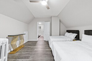 Desk, iron/ironing board, travel cot, free WiFi