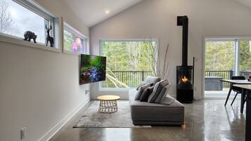 Smart TV, fireplace