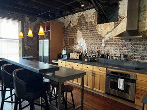 Fridge, microwave, oven, stovetop - Penthouse on Broughton with FREE Reserved Parking (Savannah)