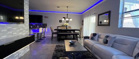 Smart TV, books, stereo, computer monitors