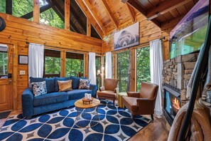 TV connectée, cheminée