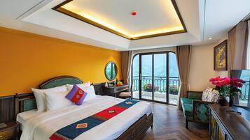 Kamar Double Deluks, pemandangan gunung | Seprai katun Mesir, seprai premium, meja kerja, dan Wi-Fi gratis