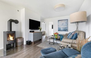 Fireplace - Lovely apartment in Olpenitz with sauna (Olpenitz)