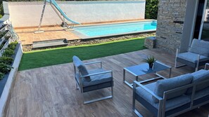 Outdoor pool, a heated pool