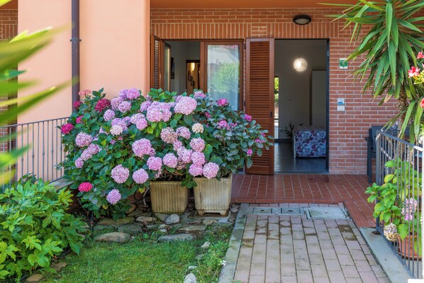 Exterior detail - LE ORTENSIE Independent mini-apartment outdoor space and small garden  (Arezzo)
