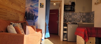 Quiet studio in Pra-Loup 1500, 4 pers, near cable car