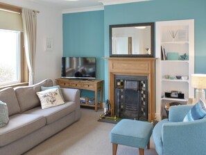 TV, fireplace - 3 bedroom accommodation in Whiting Bay, Isle of Arran (Whiting Bay, Isle of Arran)