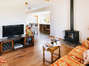 TV, fireplace - Dairymaids Cottage is a great place to holiday amongst friends and family. (Middleton, near Rhossili)