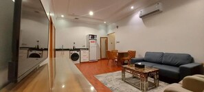 Apartment one bed room (Living room + Kitchen ) | Living area | 5-cm LED TV with satellite channels