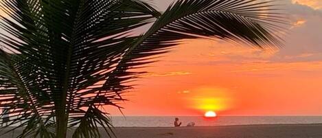 Aurinkotuoleja, rantapyyhkeitä