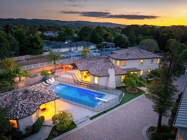 A heated pool