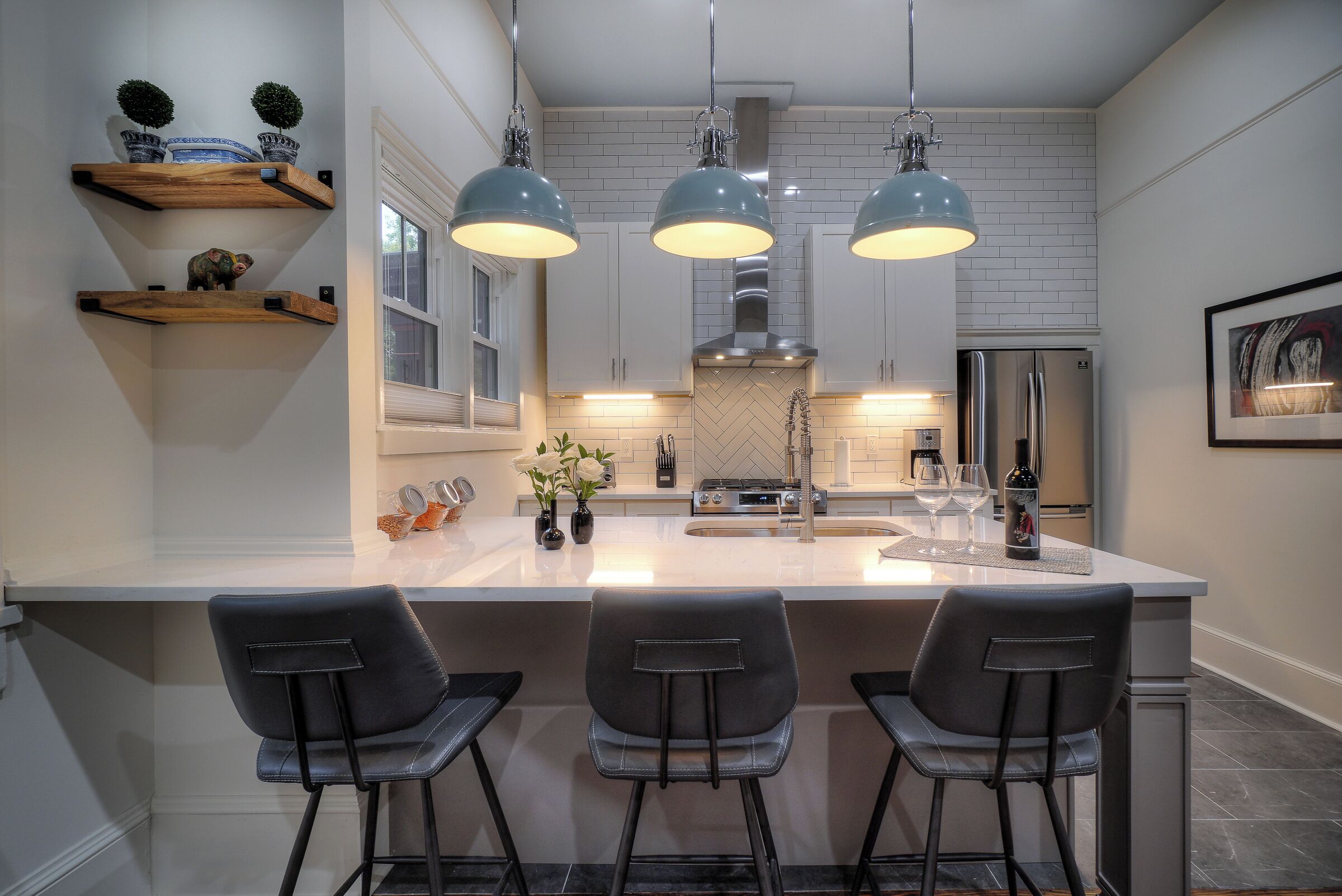 Microwave, oven, stovetop, dishwasher