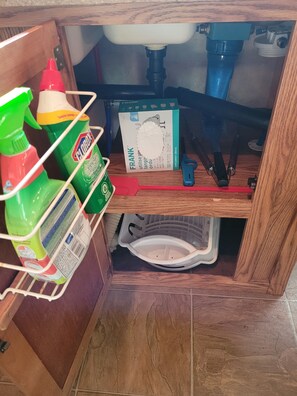 Towels, soap, toilet paper