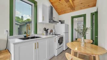 Basic Cottage, Beach View | Private kitchen | Coffee/tea maker, electric kettle