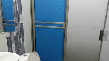 Basic Triple Room, 3 Bedrooms | Bathroom | Shower, towels, soap, toilet paper