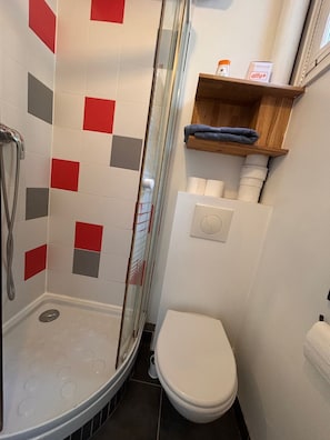 Towels, soap, shampoo, toilet paper