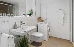 Shower, hair dryer