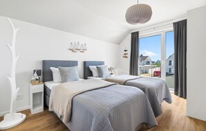 2 slaapkamers, een strijkplank/strijkijzer, reisbedje, gratis wifi