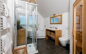 Shower, hair dryer