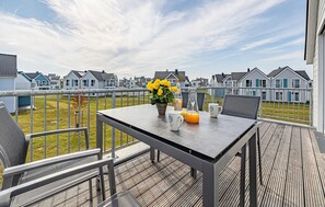 Outdoor dining - Cozy apartment in Olpenitz with sauna (Olpenitz)