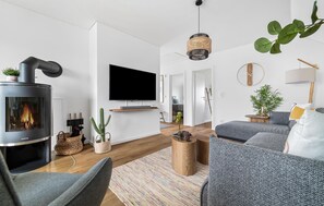 TV connectée, cheminée