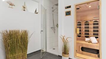 Shower, hair dryer