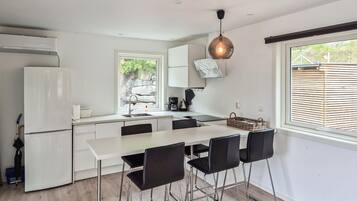 Fridge, oven, stovetop, dishwasher