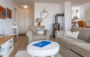 TV, fireplace, DVD player - Beach front home in Olpenitz with sauna (Olpenitz)