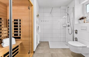 Shower, hair dryer