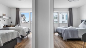 2 soverom, strykejern/-brett, reiseseng for barn og wi-fi (inkludert)