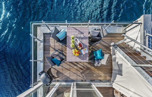Terrace/patio - Gorgeous ship in Olpenitz with sauna (Olpenitz)