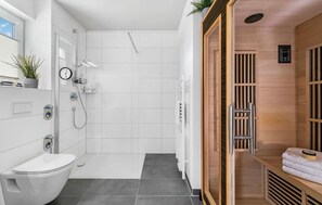 Shower, hair dryer