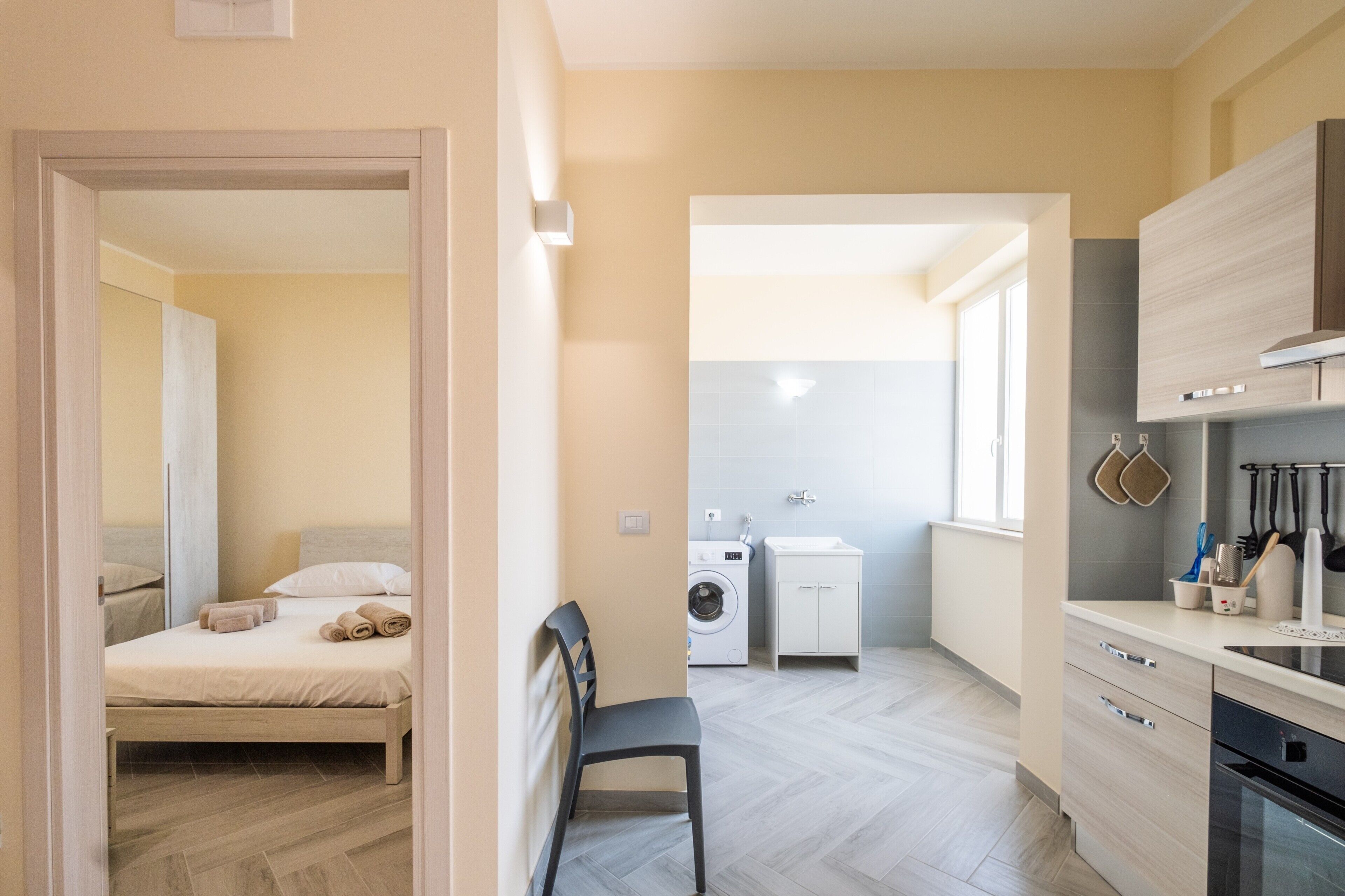 1 室のベッドルーム、WiFi (無料)、ベッドシーツ