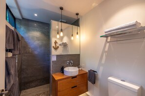Shower, hair dryer