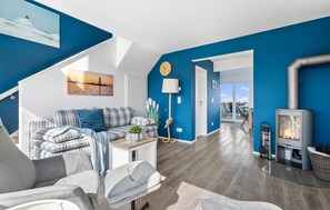 Fireplace - Cozy apartment in Olpenitz with sauna (Olpenitz)