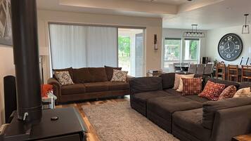 Cheminée, espaces bureaux