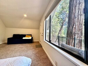 TV, fireplace, foosball, table tennis