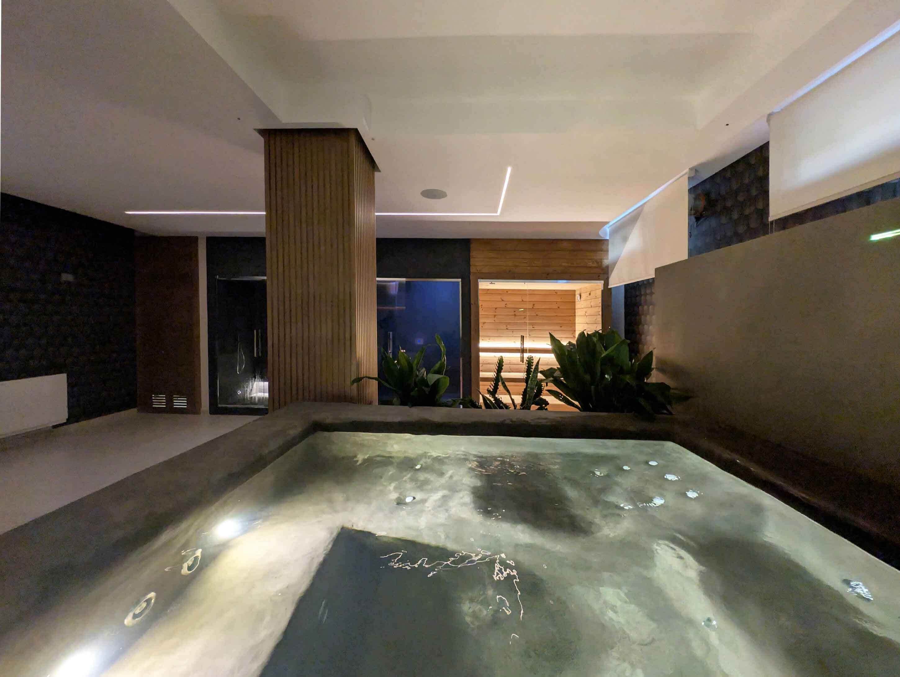 Sauna, hot tub, steam room
