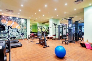 Fitness facility - 5star Royal Beach Apartment with AC, close to the beach and the Center (Sunny Beach)