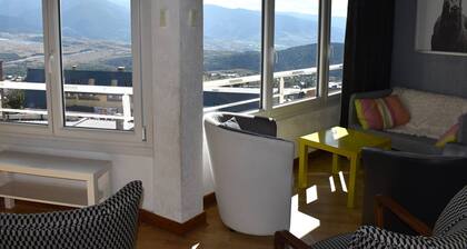 Spacious apartment for 7 in Font-Romeu center with Pyrenees view