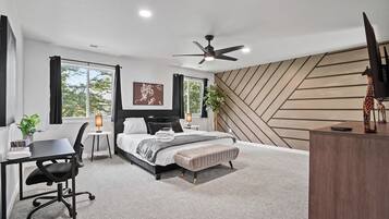 5 bedrooms, iron/ironing board, travel cot, WiFi