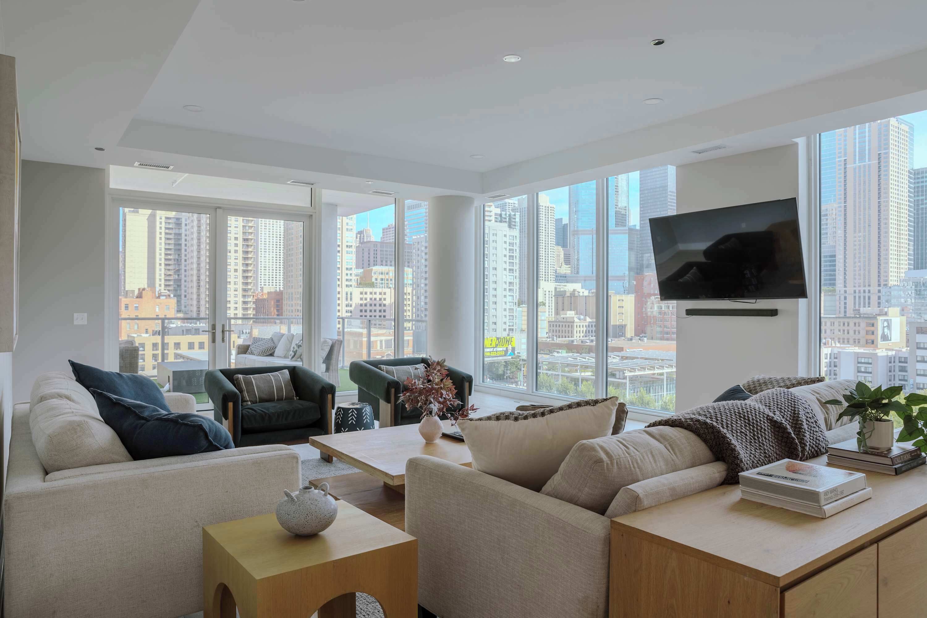 TV, stereo, offices