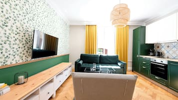 Apartment | Living area | 52-inch Smart TV with digital channels