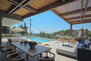 Outdoor dining - Mirena Luxury Living-Mirena Villa (75R8+W5F Afantou)