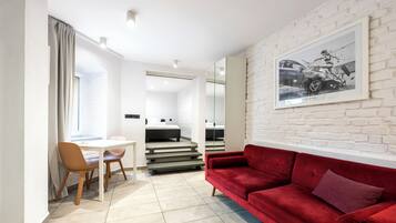 Apartamento clásico, 1 cama de matrimonio | 1 dormitorio, tabla de planchar con plancha, wifi gratis y ropa de cama