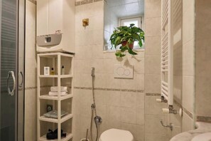 Haartrockner, Bidet, Handtücher, Seife