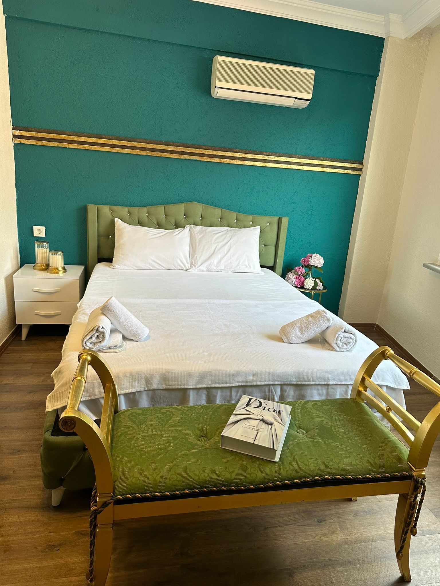 Premium bedding, minibar, desk, laptop workspace