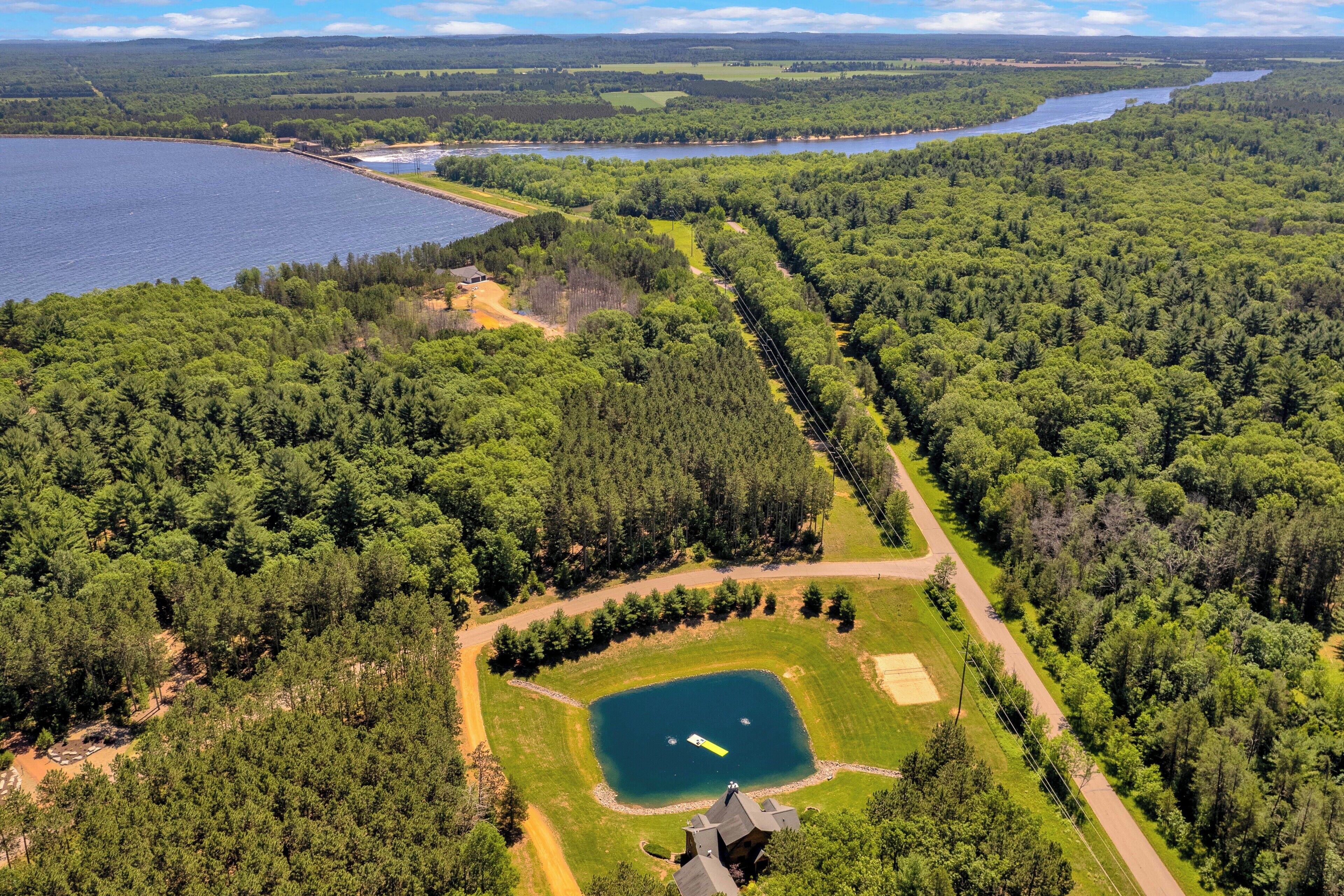 Ultimate AllSeason Cabin w\/ Private Swimming & Fishing Pond at Castle