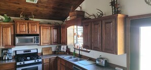 Jääkaappi, mikroaaltouuni, uuni, liesi