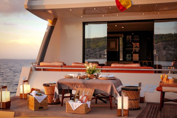 Villa | Balcony view - House of Hütter - Floating Home Goldfinger (Formentera)